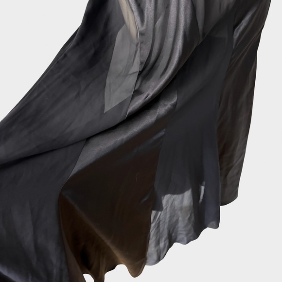 Frederick’s of Hollywood Black Sheer Satin Chemise Dress Y2K Grunge Goth XL - Picture 5 of 10